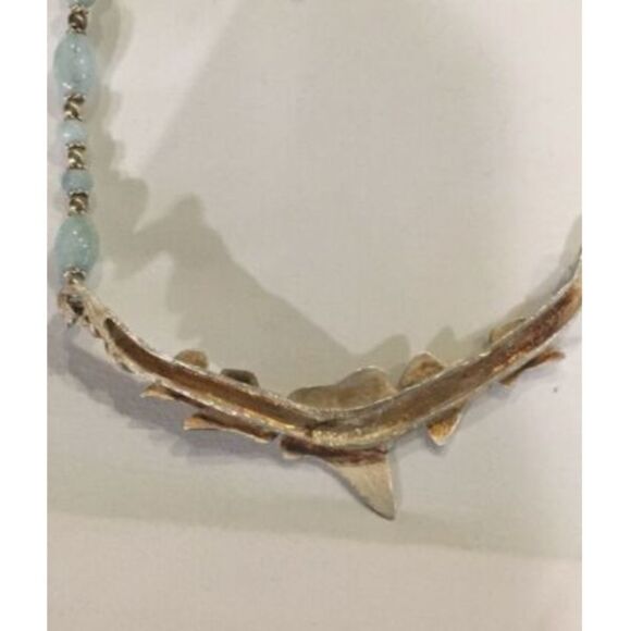 Necklace & Earring Set Light Blue Silver in Color - Picture 6 of 8